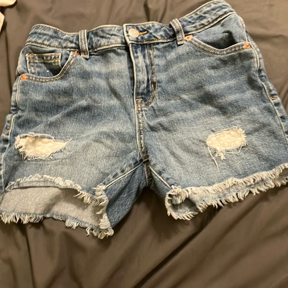 Cat & Jack Light Blue Distressed Denim Cutoff Shorts